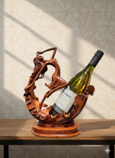 Wine Bottle Holder – 8 Inch | Decorative Wine Rack & Showpiece for Home Bar, Kitchen & Gifting